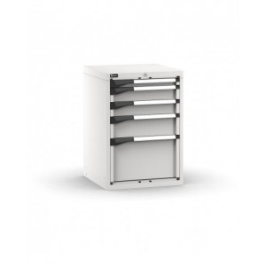 Blocco cassettiera da banco, 5 cassetti 1x50 2x100 1x150 1x300, L561 x P573 x H800 mm