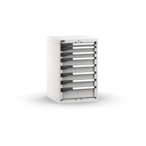 Blocco cassettiera da banco, 8 cassetti 1x50 2x75 4x100 1x150, L561 x P573 x H850 mm