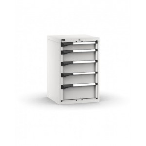 Blocco cassettiera da banco, 5 cassetti 1x100 3x150 1x200, L561 x P573 x H850 mm