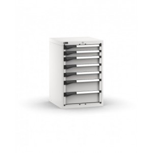 Blocco cassettiera da banco, 7 cassetti  2x75 3x100 2x150, L561 x P573 x H850 mm