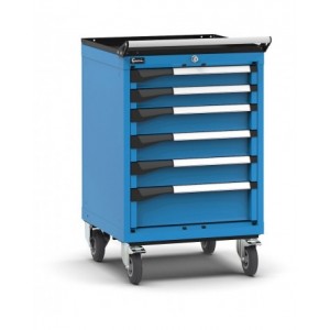 Cassettiera porta attrezzi con ruote, 6 cassetti 2x75 3x100 1x150, L561 x P573 x H922 mm