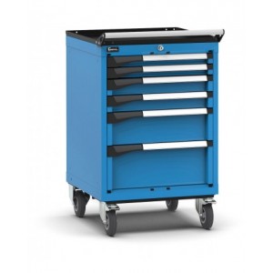 Cassettiera porta attrezzi con ruote, 6 cassetti 2x50 2x75 1x150 1x200, L561 x P573 x H922 mm