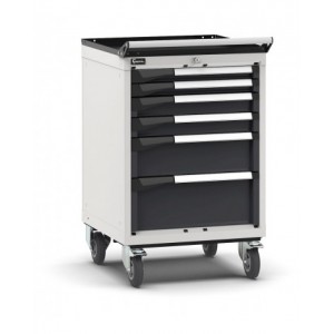 Cassettiera porta attrezzi con ruote, 6 cassetti 2x50 2x75 1x150 1x200, L561 x P573 x H922 mm