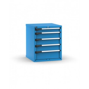 Blocco cassettiera da banco, 5 cassetti  1x50 2x100 1x200 1x300, L714 x P726 x H850 mm
