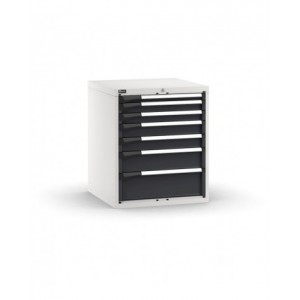 Blocco cassettiera da banco, 7 cassetti 1x50 2x75 2x100 1x150 1x200, L714 x P726 x H850 mm