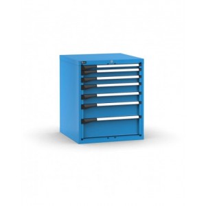 Blocco cassettiera da banco, 7 cassetti 1x50 2x75 2x100 1x150 1x200, L714 x P726 x H850 mm