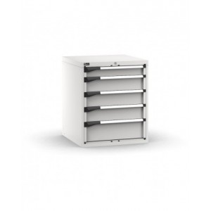 Blocco cassettiera da banco, 5 cassetti  1x100 3x150 1x200, L714 x P726 x H850 mm