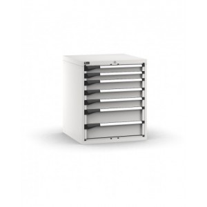 Blocco cassettiera da banco, 2x75 3x100 2x150, L714 x P726 x H850 mm