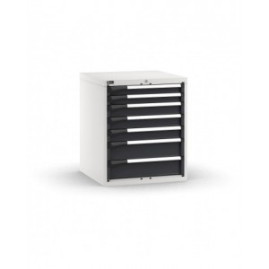 Blocco cassettiera da banco, 2x75 3x100 2x150, L714 x P726 x H850 mm