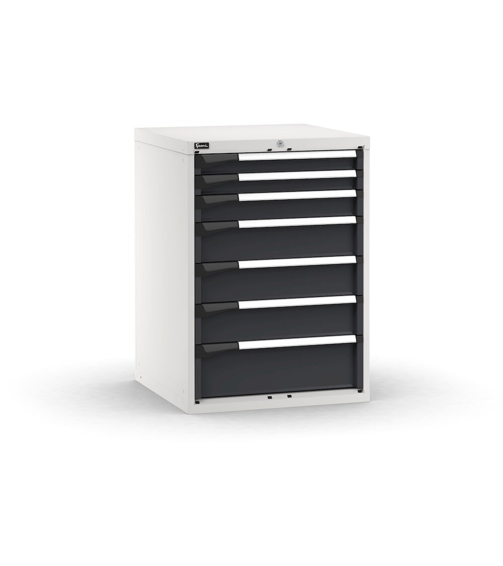 Cassettiera porta attrezzi, 7 cassetti 2x75 1x100 3x150 1x200, L714 x P726 x H1000 mm