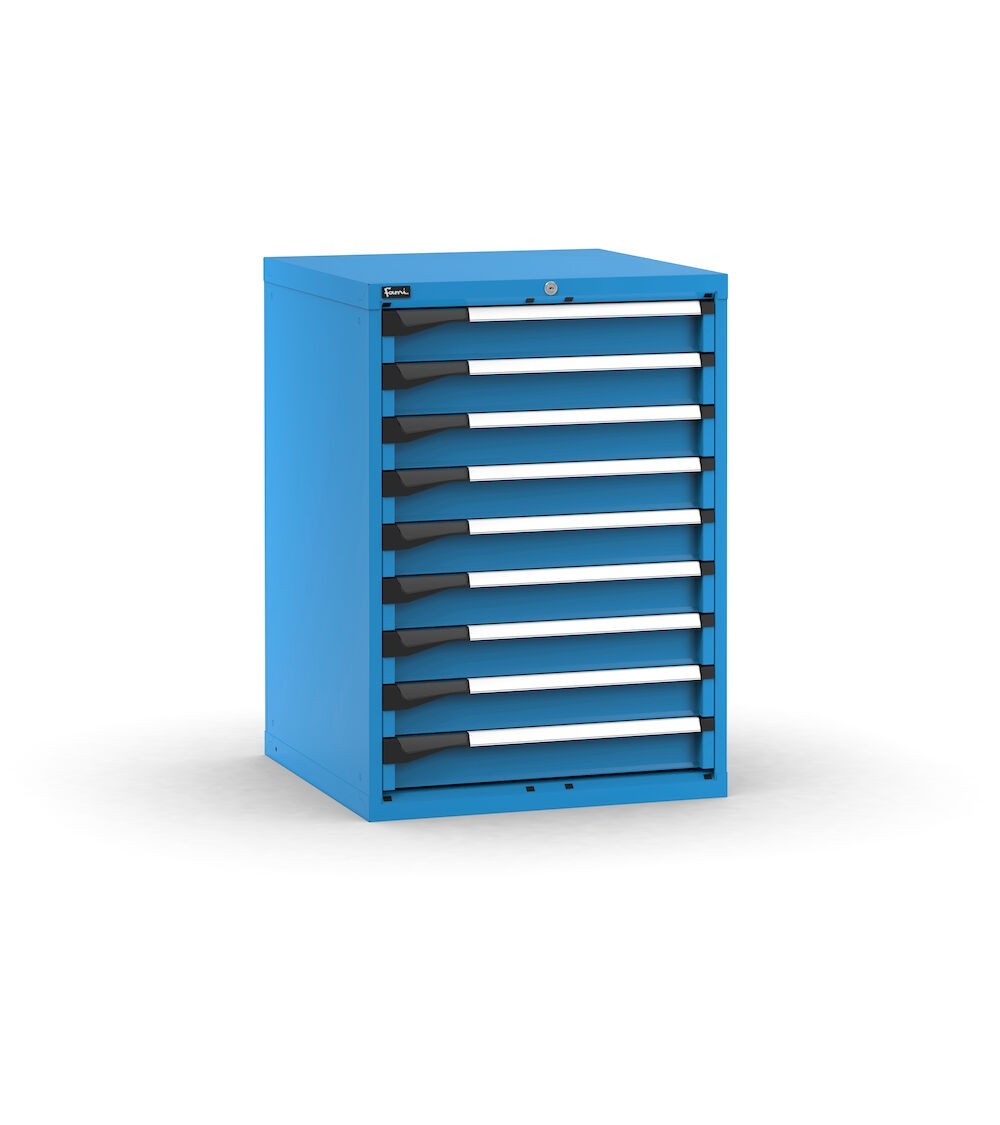 Cassettiera porta attrezzi, 9 cassetti 9x100, L714 x P726 x H1000 mm