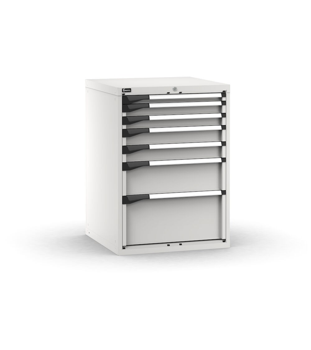 Cassettiera porta attrezzi, 7 cassetti 1x50 2x75 2x100 1x200 1x300, L714 x P726 x H1000 mm