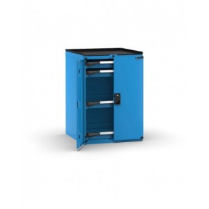 Armadietto portautensili con 2 ante a battente, 4 cassetti, L714 x P726 x H1022 mm