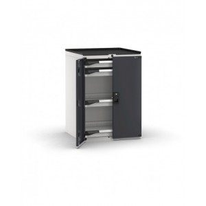 Armadietto portautensili con 2 ante a battente, 4 cassetti, L714 x P726 x H1022 mm