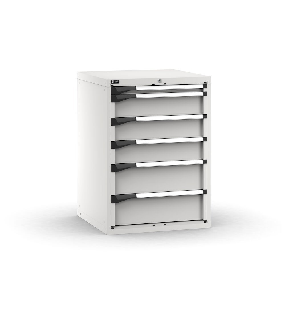 Cassettiera porta attrezzi,  6 cassetti 1x50 3x150 2x200, L714 x P726 x H1000 mm