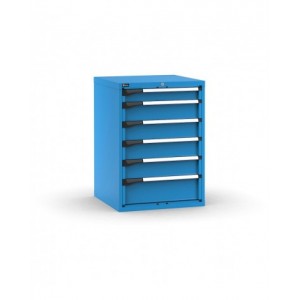 Cassettiera porta attrezzi, 6 cassetti ad estrazione telescopica 1x100 4x150 1x200, L714 x P726 x H1000 mm