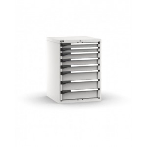 Cassettiera porta attrezzi, 8 cassetti ad estrazione telescopica 2x75 3x100 3x150, L714 x P726 x H1000 mm