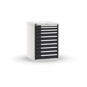 Cassettiera porta attrezzi, 10 cassetti  1x50 2x75 7x100, L714 x P726 x H1000 mm