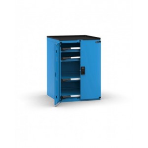 Armadietto portautensili con 2 ante a battente,  2 cassetti, 2 piani estraibili, L714 x P726 x H1022 mm