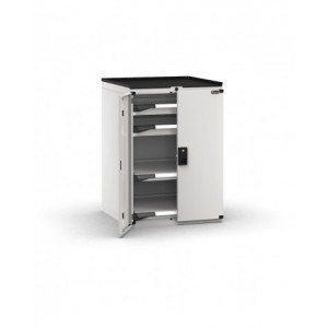 Armadietto portautensili con 2 ante a battente,  2 cassetti, 2 piani estraibili, L714 x P726 x H1022 mm