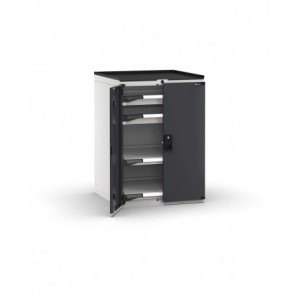 Armadietto portautensili con 2 ante a battente,  2 cassetti, 2 piani estraibili, L714 x P726 x H1022 mm