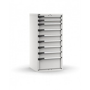 Cassettiera porta attrezzi, 9 cassetti 2x100 6x150 1x300, L714 x P726 x H1500 mm