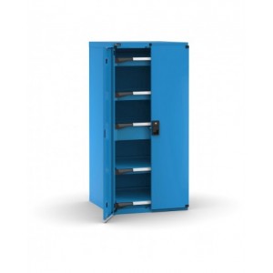 Armadio portautensili con ante a battente, 3 cassetti, 2 piani estraibili, L714 x P726 x H1500 mm