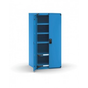 Armadio per utensili con ante a battente, 2 piani estraibili, 3 piani regolabili, L714 x P726 x H2000 mm