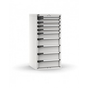 Cassettiera porta attrezzi, 10 cassetti 1x50 4x100 1x150 4x200, L714 x P726 x H1500 mm