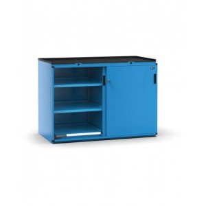 Armadietto portautensili con 2 ante scorrevoli, 2 piani estraibili, 4 piani regolabili, L714 x P726 x H1022 mm