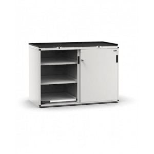 Armadietto portautensili con 2 ante scorrevoli, 2 piani estraibili, 4 piani regolabili, L714 x P726 x H1022 mm