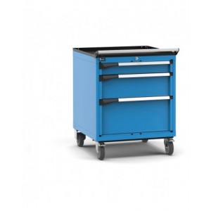 Cassettiera porta attrezzi con ruote, 3 cassetti 1x100 1x200 1x300, L714 x P726 x H922 mm