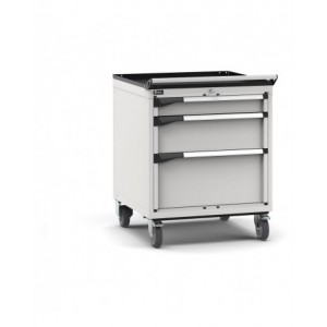 Cassettiera porta attrezzi con ruote, 3 cassetti 1x100 1x200 1x300, L714 x P726 x H922 mm