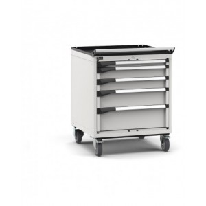 Cassettiera porta attrezzi con ruote, 5 cassetti  1x50 2x100 1x150 1x200, L714 x P726 x H922 mm