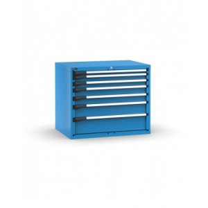 Blocco cassettiera da banco, 7 cassetti 1x50 2x75 2x100 1x150 1x200, L1020 x P726 x H850 mm