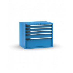 Blocco cassettiera da banco, 5 cassetti 3x100 1x150 1x300, L1020 x P726 x H850 mm