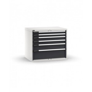 Blocco cassettiera da banco, 6 cassetti  2x75 2x100 1x150 1x250, L1020 x P726 x H850 mm