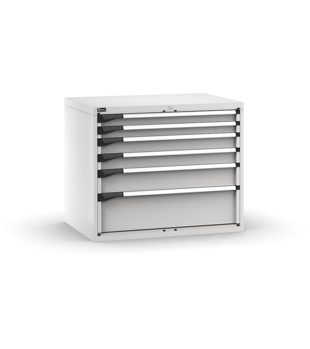 Blocco cassettiera da banco, 6 cassetti  2x75 2x100 1x150 1x250, L1020 x P726 x H850 mm