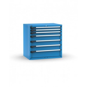 Cassettiera porta attrezzi, 7 cassetti 2x75 1x100 3x150 1x200, L1020 x P726 x H1000 mm