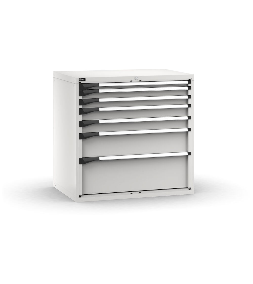 Cassettiera porta attrezzi, 7 cassetti 1x50 2x75 2x100 1x200 1x300, L1020 x P726 x H1000 mm