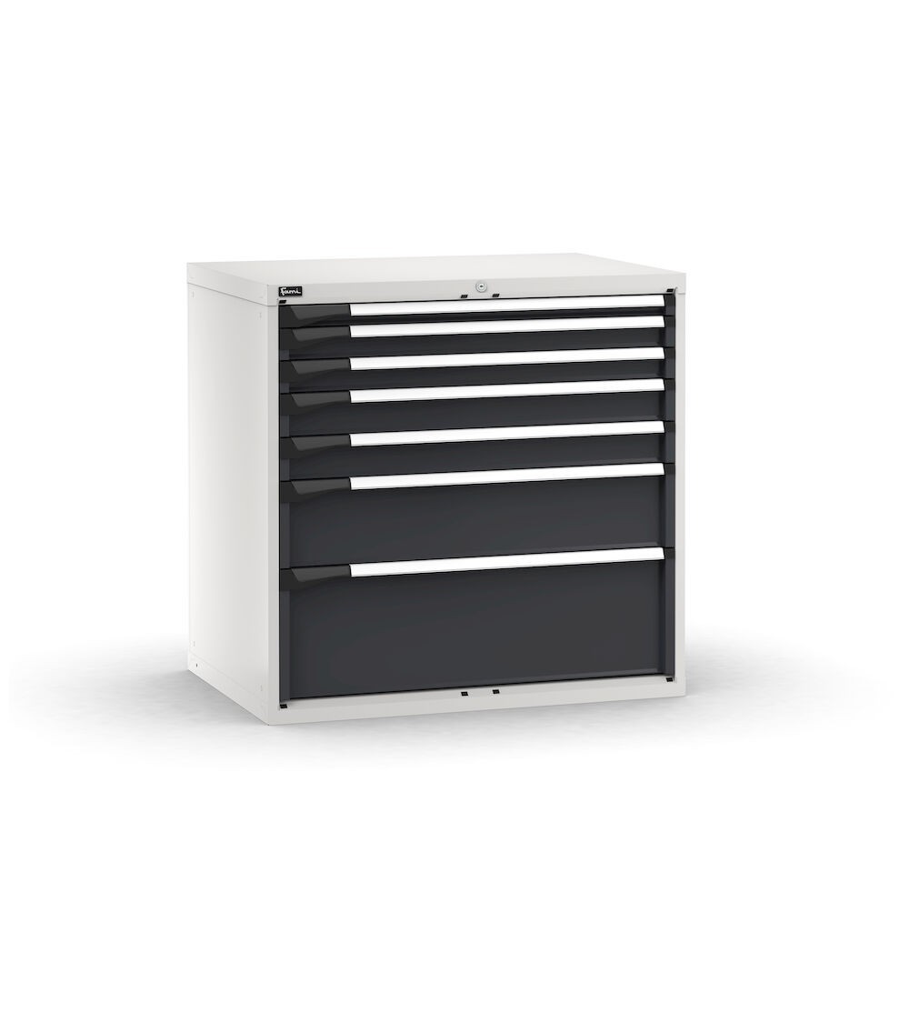 Cassettiera porta attrezzi, 7 cassetti 1x50 2x75 2x100 1x200 1x300, L1020 x P726 x H1000 mm