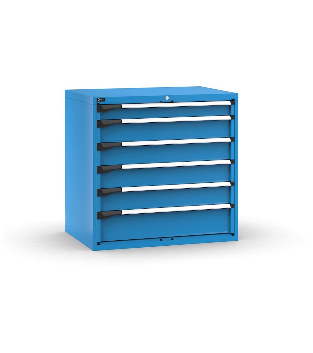 Cassettiera porta attrezzi,  6 cassetti 1x100 4x150 1x200, L1020 x P726 x H1000 mm