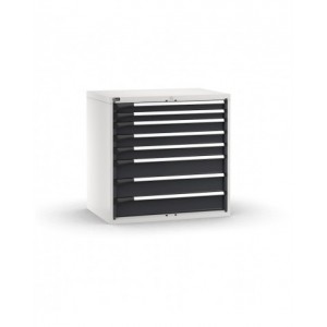 Cassettiera porta attrezzi, 8 cassetti 2x75 3x100 3x150, L1020 x P726 x H1000 mm