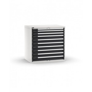 Cassettiera porta attrezzi, 10 cassetti 1x50 2x75 7x100, L1020 x P726 x H1000 mm