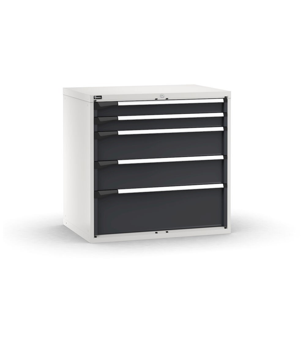 Cassettiera porta attrezzi,  5 cassetti 2x100 2x200 1x300, L1020 x P726 x H1000 mm