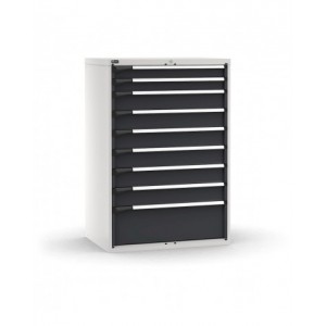 Cassettiera porta attrezzi, 9 cassetti 2x100 6x150 1x300, L1020 x P726 x H1500 mm
