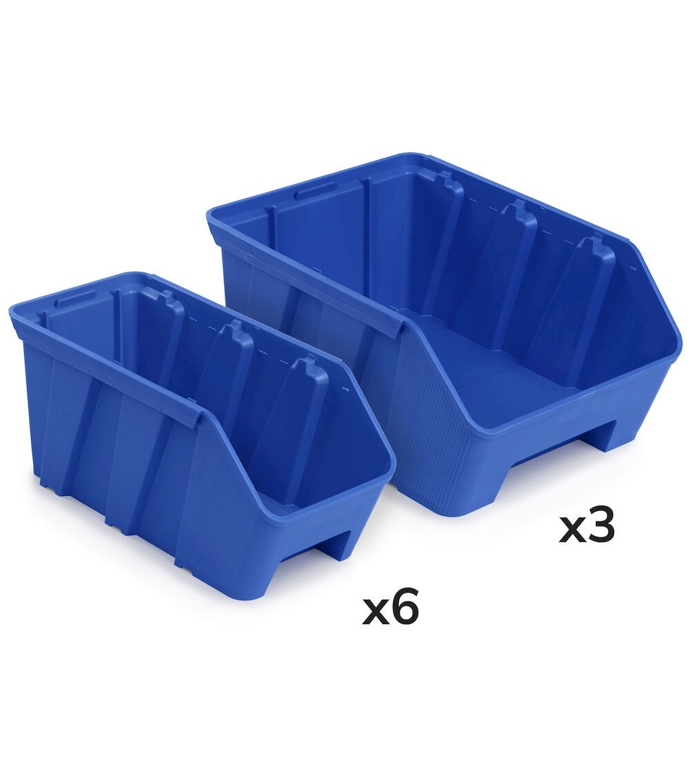 Kit 9 contenitori per scaffale RK Box Air