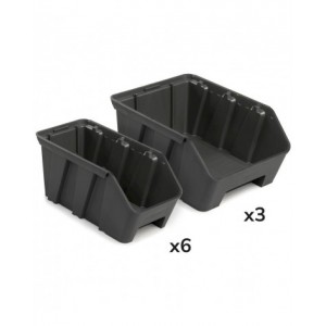 Kit 9 contenitori per scaffale RK Box Air