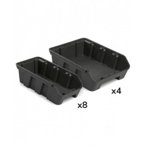 Kit 12 contenitori per scaffale RK Box Air