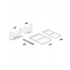 Kit 9 guide con coperchi e frontalini per contenitori RK Box Air